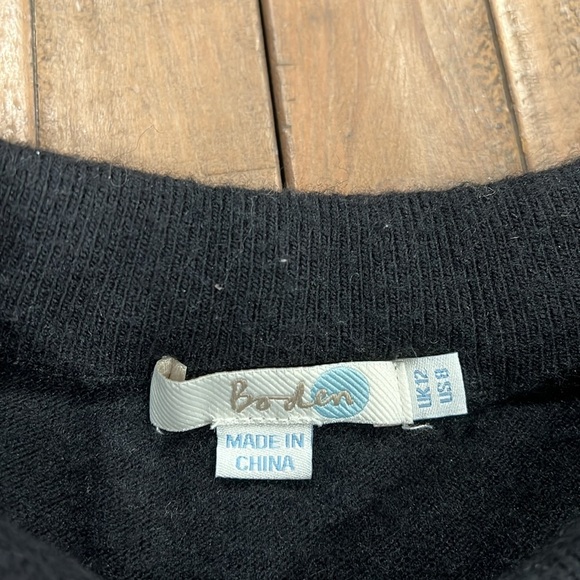 Boden black wool cashmere blend mock neck pullovers sweater - Picture 3 of 7